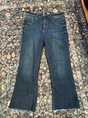 RFM Dark Wash Kick Crop Jeans